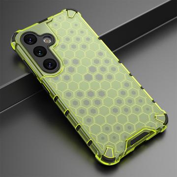 Samsung Galaxy A26 Honeycomb Armored Hybrid Cover - Grøn