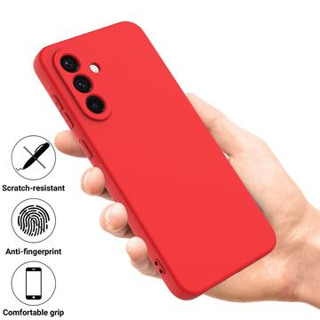 Samsung Galaxy A26 Flydende silikone cover med håndrem - rød