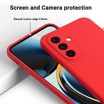 Samsung Galaxy A26 Flydende silikone cover med håndrem - rød