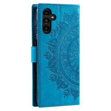 Samsung Galaxy A26 Mandala Series Etui med Pung - Blå