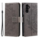 Samsung Galaxy A26 Mandala Series Etui med Pung - Grå