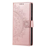 Samsung Galaxy A26 Mandala Series Etui med Pung - Rødguld