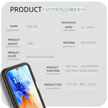 Samsung Galaxy A26 Redpepper A Series IP68 vandtæt etui - sort / klar