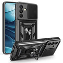 Samsung Galaxy A26 Roterende Ring Hybrid Cover med Kameraskjold - Sort