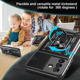 Samsung Galaxy A26 Roterende Ring Hybrid Cover med Kameraskjold - Blå