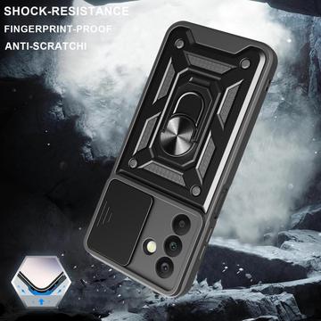 Samsung Galaxy A26 Roterende Ring Hybrid Cover med Kameraskjold - Blå