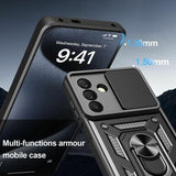 Samsung Galaxy A26 Roterende Ring Hybrid Cover med Kameraskjold - Blå