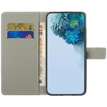 Samsung Galaxy A26 Style Series Pung Taske - Blå Sommerfugl