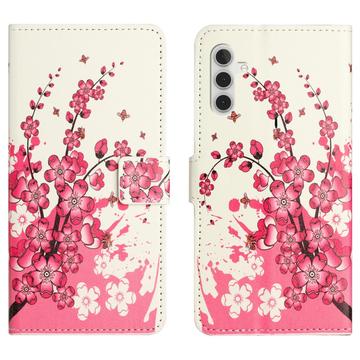 Samsung Galaxy A26 Style Series Pung Taske - Pink Blomster