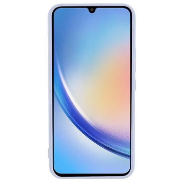 Samsung Galaxy A34 5G Anti-Fingeraftryk Mat TPU Cover - Lyselilla