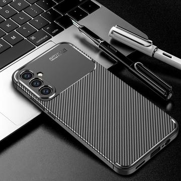 Samsung Galaxy A34 5G Beetle Karbonfiber TPU Cover - Sort
