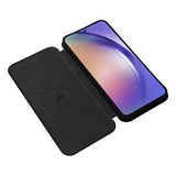 Samsung Galaxy A35 Flip Cover - Karbonfiber - Sort