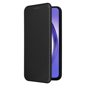 Samsung Galaxy A35 Flip Cover - Karbonfiber - Sort