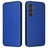 Samsung Galaxy A35 Flip Cover - Karbonfiber - Blå