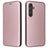 Samsung Galaxy A35 Flip Cover - Karbonfiber - Rødguld