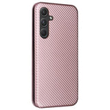 Samsung Galaxy A35 Flip Cover - Karbonfiber - Rødguld