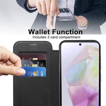 Samsung Galaxy A35 Flip cover med kortholder - MagSafe-kompatibel - Sort