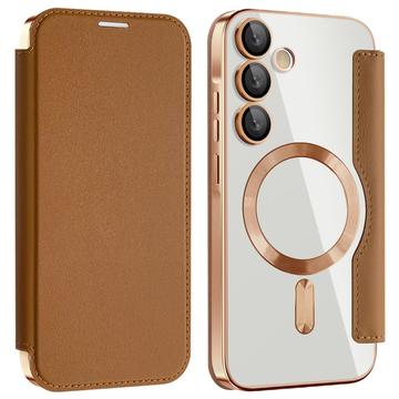 Samsung Galaxy A35 Flip cover med kortholder - MagSafe-kompatibel - Brun