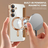 Samsung Galaxy A35 Flip cover med kortholder - MagSafe-kompatibel - Brun