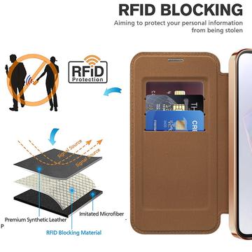 Samsung Galaxy A35 Flip cover med kortholder - MagSafe-kompatibel - Brun