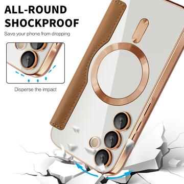 Samsung Galaxy A35 Flip cover med kortholder - MagSafe-kompatibel - Brun