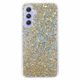 Samsung Galaxy A35 Glitter Flakes TPU Cover - Guld