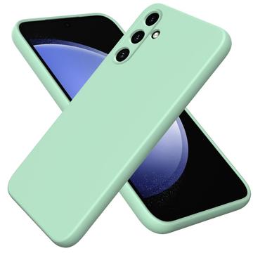 Samsung Galaxy A35 Liquid Silikone Cover med Strop - Grøn