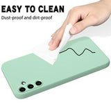 Samsung Galaxy A35 Liquid Silikone Cover med Strop - Grøn