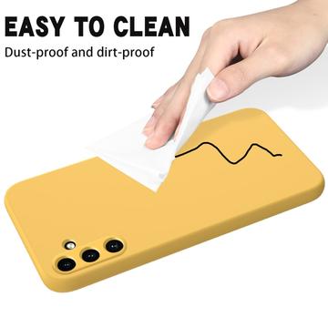 Samsung Galaxy A35 Liquid Silikone Cover med Strop - Gul