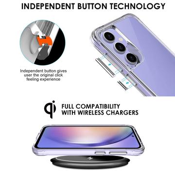Samsung Galaxy A35 Ridsefast Hybrid Cover - Gennemsigtig