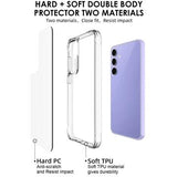 Samsung Galaxy A35 Ridsefast Hybrid Cover - Gennemsigtig
