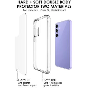 Samsung Galaxy A35 Ridsefast Hybrid Cover - Gennemsigtig