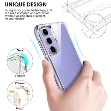 Samsung Galaxy A35 Ridsefast Hybrid Cover - Gennemsigtig