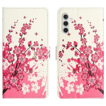 Samsung Galaxy A35 Style Series Pung Taske - Pink Blomster