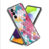 Samsung Galaxy A35 Stilfuld Ultra-Slim TPU Cover - Regnbue Rhombus