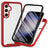 Samsung Galaxy A36/A56 360 Beskyttelse Cover - Rød / Klar