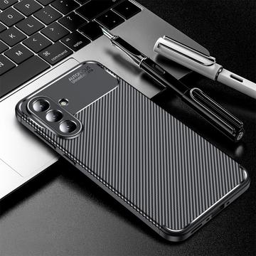Samsung Galaxy A36 Beetle Karbonfiber TPU Cover - Sort
