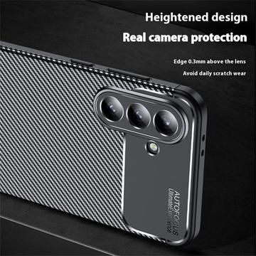 Samsung Galaxy A36 Beetle Karbonfiber TPU Cover - Sort
