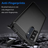 Samsung Galaxy A36/A56 Børstet TPU Cover - Karbonfiber - Sort