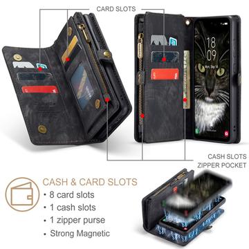 Samsung Galaxy A36 Caseme 008 2-i-1 Multifunktionel Pung - Sort