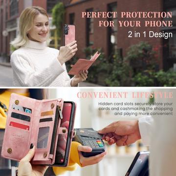 Samsung Galaxy A36 Caseme 008 2-i-1 Multifunktionel Pung - Pink