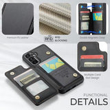 Samsung Galaxy A36 Caseme C22-etui RFID-kortpung - Sort