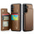 Samsung Galaxy A36 Caseme C22-etui RFID-kortpung - brun