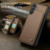 Samsung Galaxy A36 Caseme C22-etui RFID-kortpung - brun