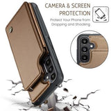Samsung Galaxy A36 Caseme C22-etui RFID-kortpung - brun