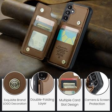 Samsung Galaxy A36 Caseme C22-etui RFID-kortpung - brun