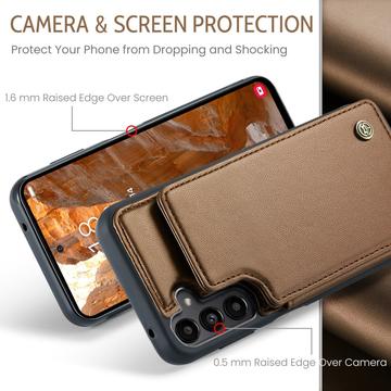 Samsung Galaxy A36 Caseme C22-etui RFID-kortpung - brun