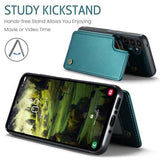 Samsung Galaxy A36 Caseme C22-etui RFID-kortpung - grøn