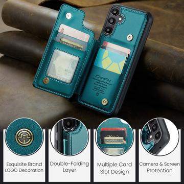 Samsung Galaxy A36 Caseme C22-etui RFID-kortpung - grøn