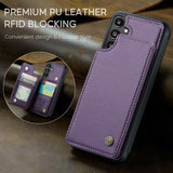 Samsung Galaxy A36 Caseme C22-etui RFID-kortpung - lilla